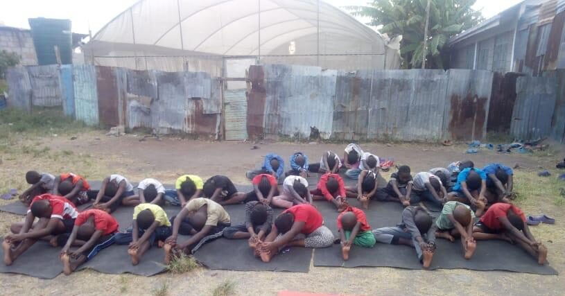 Yoga Pura Vida Foundation yoga for children in Kenya Africa